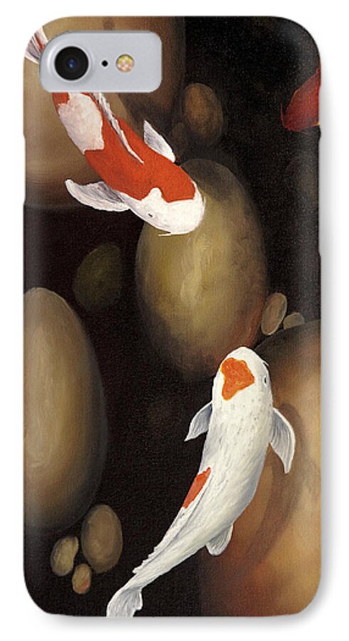 Koi Fish iPhone 7 Case featuring the painting Koi by Darice Machel McGuire