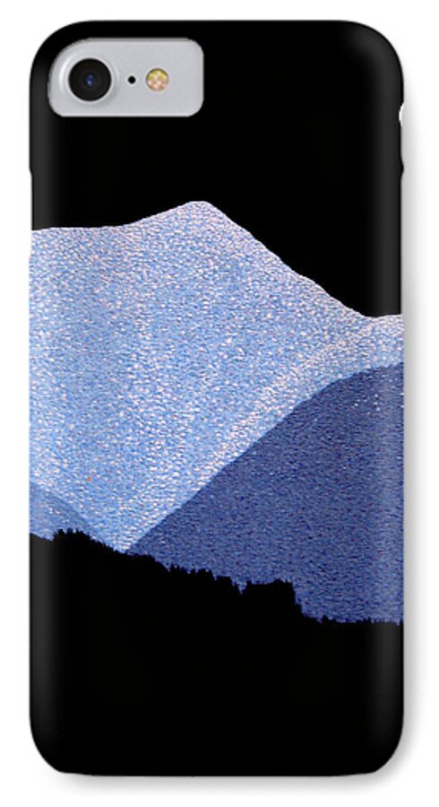 full Moon iPhone 7 Case featuring the painting Kootenay Mountains by Janice Dunbar