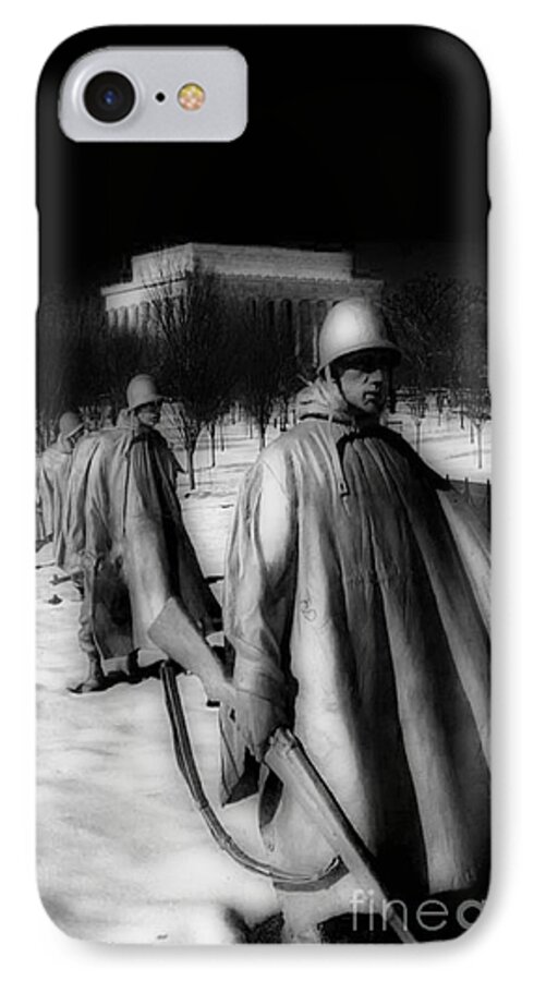 Monument iPhone 7 Case featuring the photograph Korean Memorial by Skip Willits