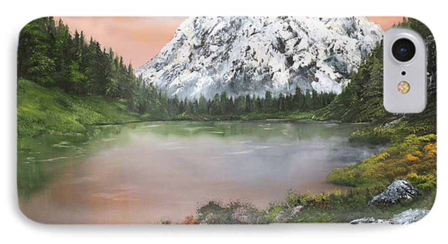 Austria Lakes iPhone 7 Case featuring the painting Lake in Austria by Jean Walker