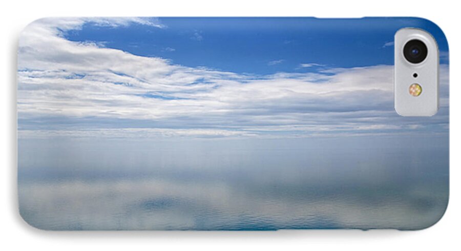 Lake Michigan iPhone 7 Case featuring the photograph Lake Michigan's Lost Horizon by Mary Lee Dereske