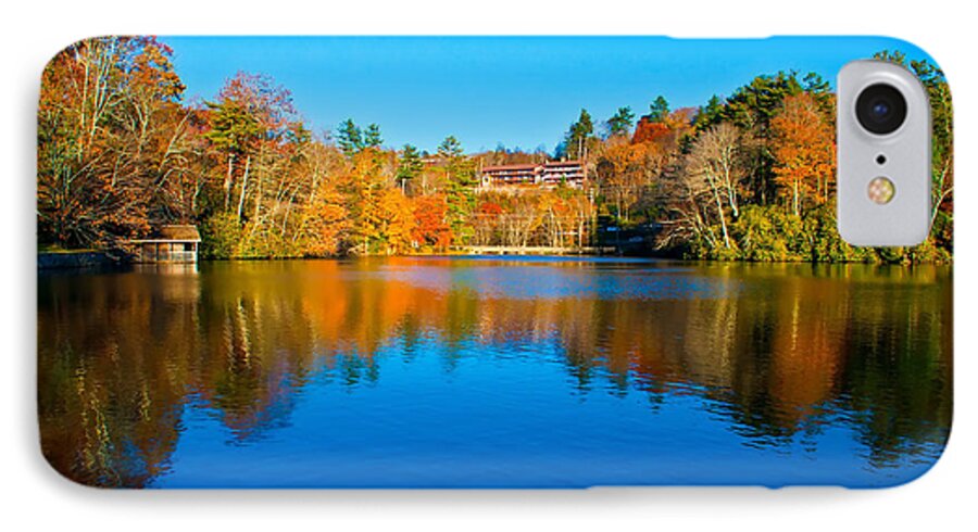 Autumn iPhone 7 Case featuring the photograph Lake Reflections by Alex Grichenko