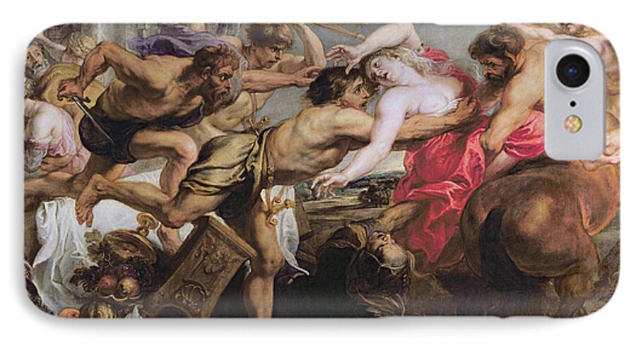 Greek Hero iPhone 7 Case featuring the photograph Lapiths And Centaurs Oil On Canvas by Peter Paul Rubens
