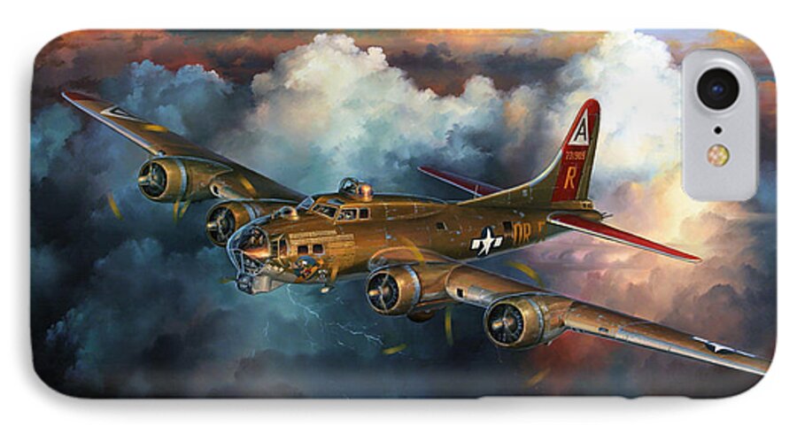 Aviation Art iPhone 7 Case featuring the painting Last Flight For Nine-O-Nine by Randy Green
