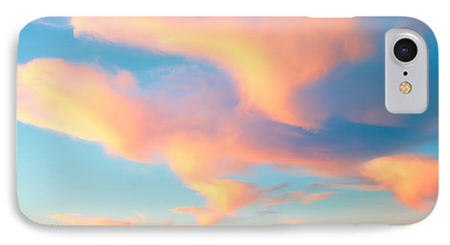 Back Bay iPhone 7 Case featuring the photograph Fiery Sunset and Lenticular Cirrus Clouds - Newport Beach Backbay California by Ram Vasudev