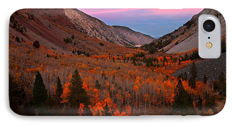 Fall iPhone 7 Case featuring the photograph Late autumn sunset at Lundy Canyon in the Eastern Sierras by Jetson Nguyen