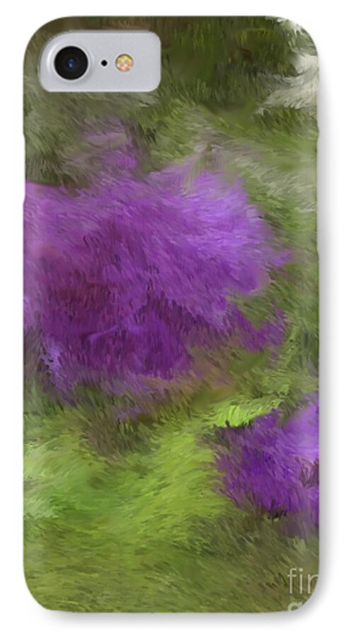 Digital Art iPhone 7 Case featuring the digital art Monet Meadow by Alice Terrill