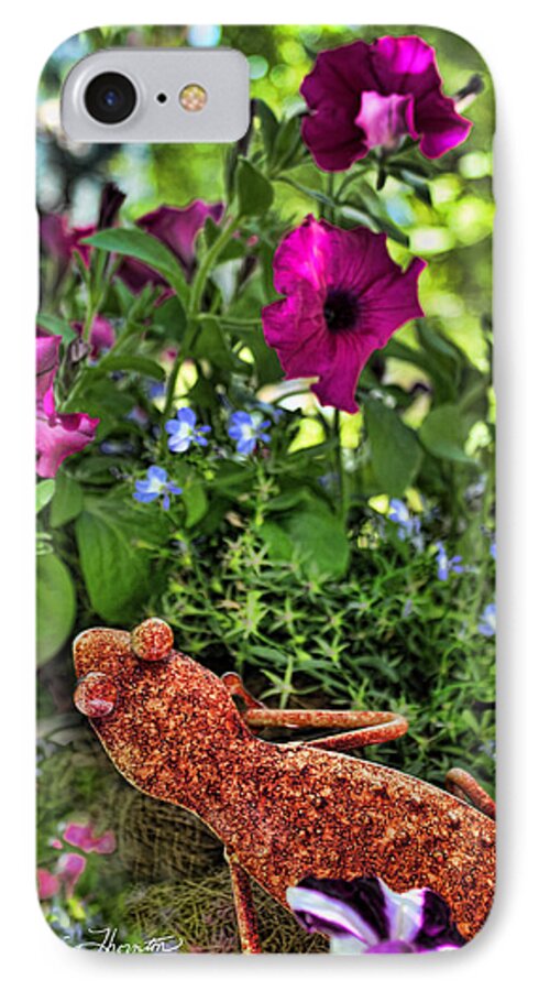 Flowers iPhone 7 Case featuring the photograph Leaping Lizards by Sylvia Thornton