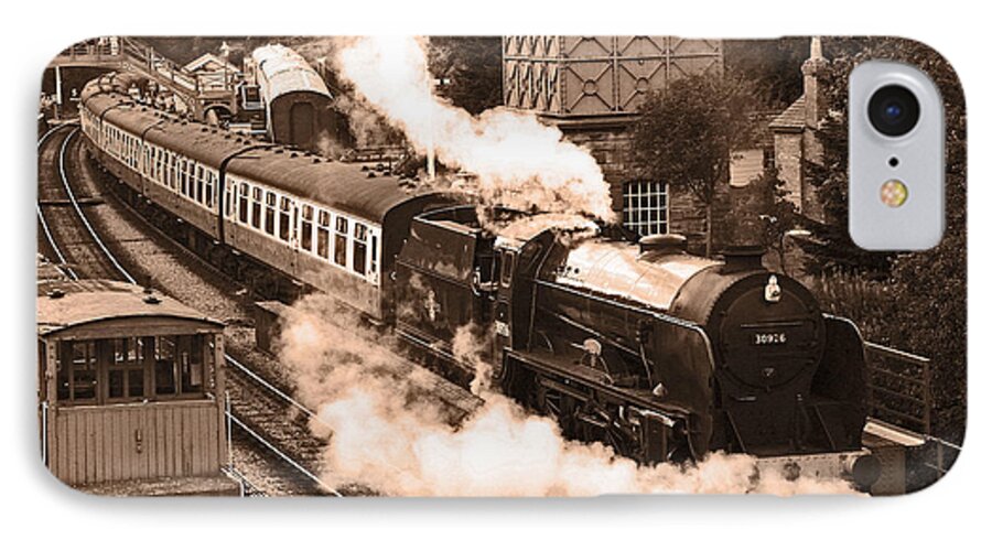  Steam Train iPhone 7 Case featuring the photograph Letting Off Steam by John Topman