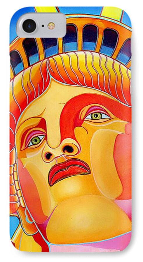 Statue Of Liberty iPhone 7 Case featuring the painting Liberty by Joseph J Stevens