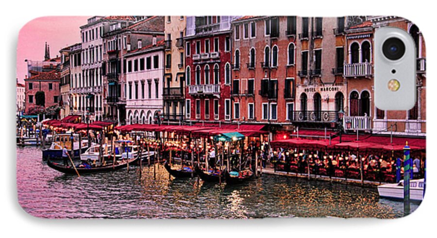 Grand Canal iPhone 7 Case featuring the photograph Life on the Grand Canal by Oscar Alvarez Jr