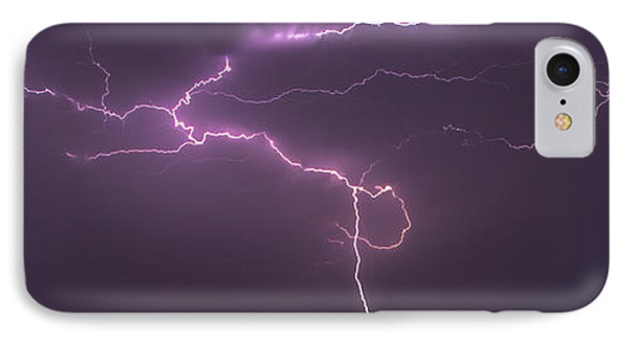 Kansas iPhone 7 Case featuring the photograph Lightning by Rob Graham