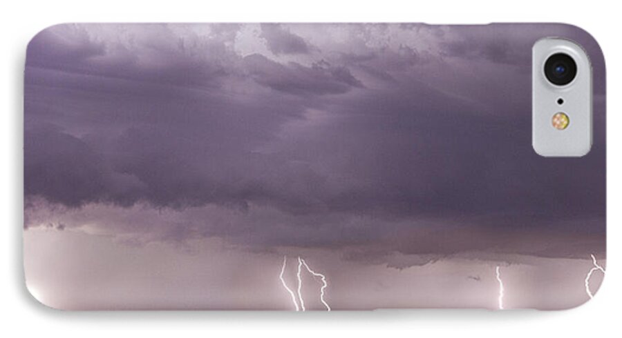 Kansas iPhone 7 Case featuring the photograph Lightning Storm by Rob Graham