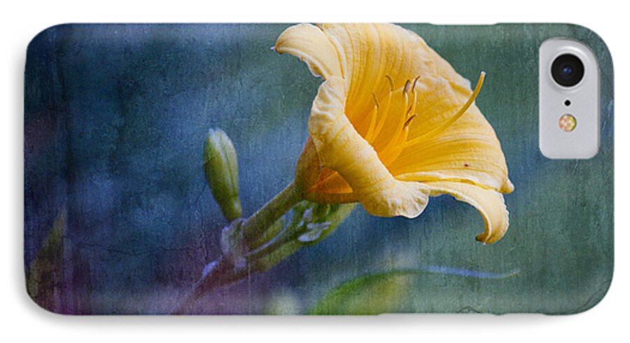 Lily iPhone 7 Case featuring the photograph Lily in blues and greens by Don Anderson
