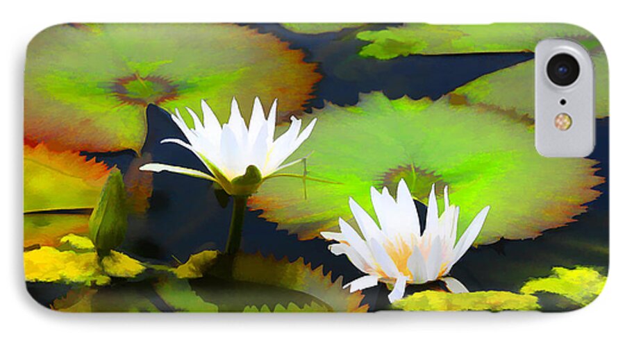 Artistic Photography iPhone 7 Case featuring the photograph Lily Pond Bristol Rhode Island by Tom Prendergast