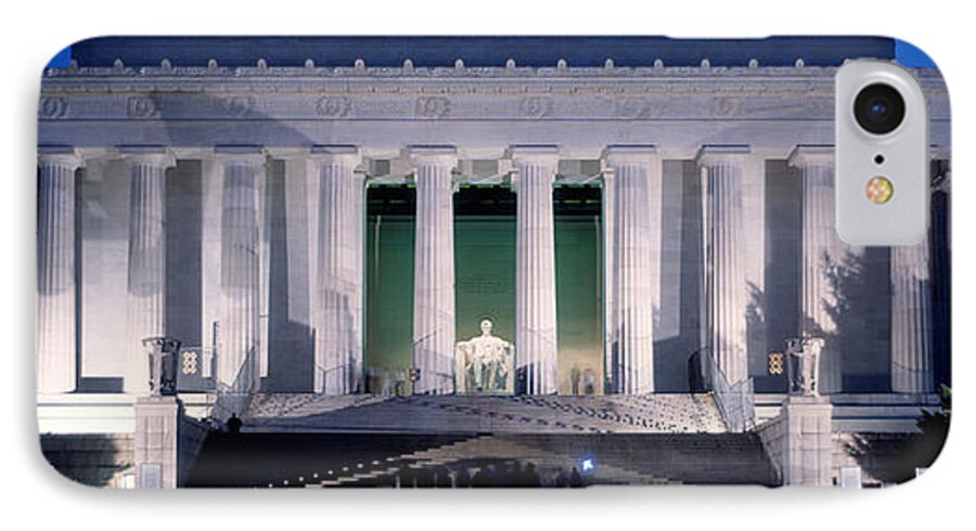 Photography iPhone 7 Case featuring the photograph Lincoln Memorial At Dusk, Washington by Panoramic Images
