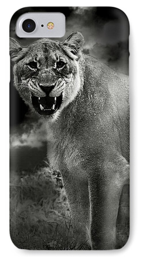Lion iPhone 7 Case featuring the photograph Lion by Christine Sponchia