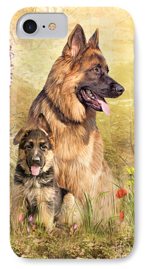 Dog iPhone 7 Case featuring the digital art Little Buddy by Trudi Simmonds