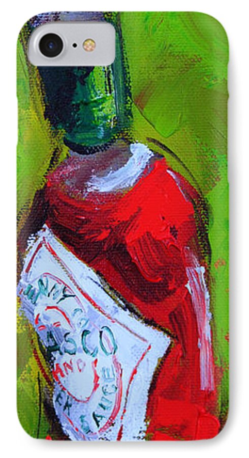 Tabasco iPhone 7 Case featuring the painting Little Hot by Carole Foret