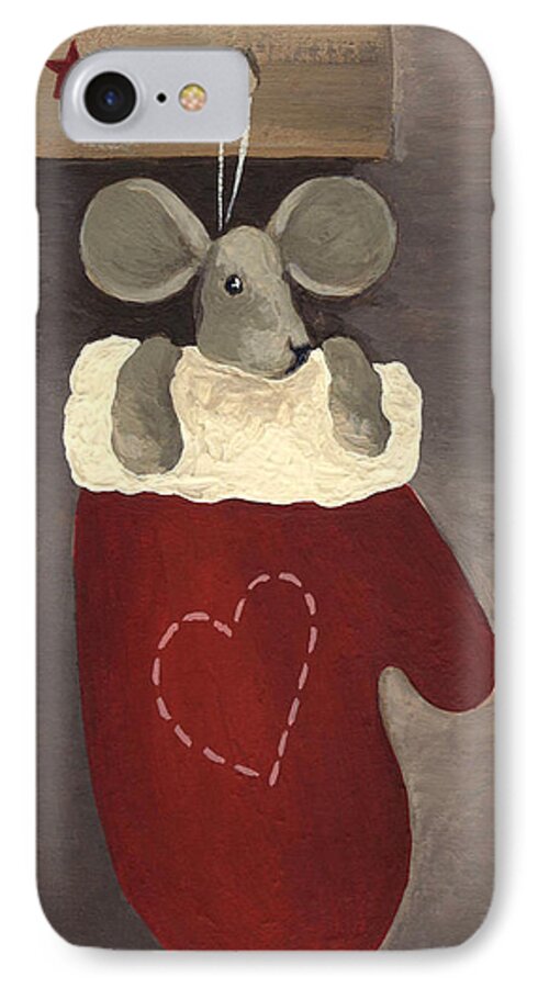 Little Mouse iPhone 7 Case featuring the painting Little Mouse by Natasha Denger