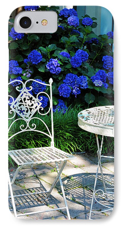 Gardens iPhone 7 Case featuring the photograph Little Patio Chair by Jan Amiss Photography