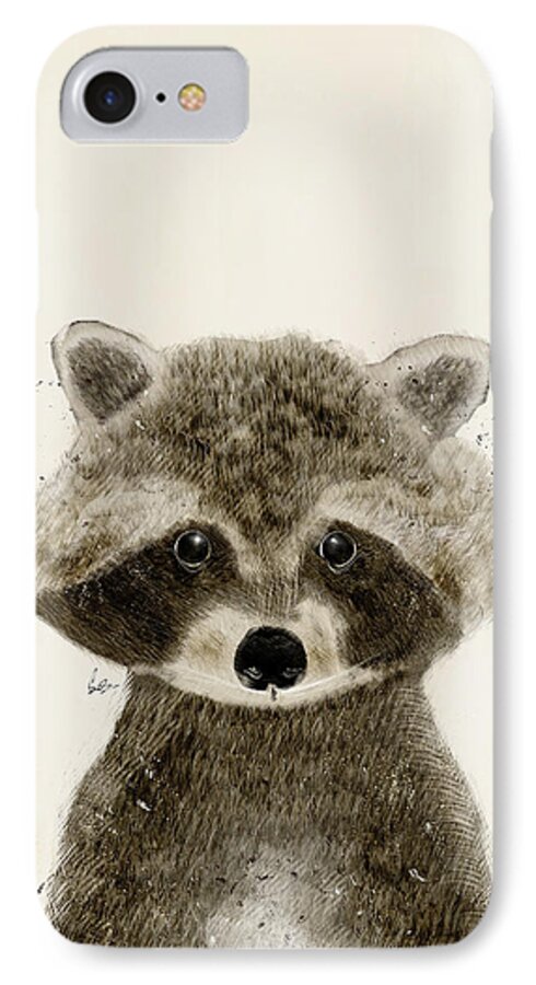 #faatoppicks iPhone 7 Case featuring the painting Little Raccoon by Bri Buckley