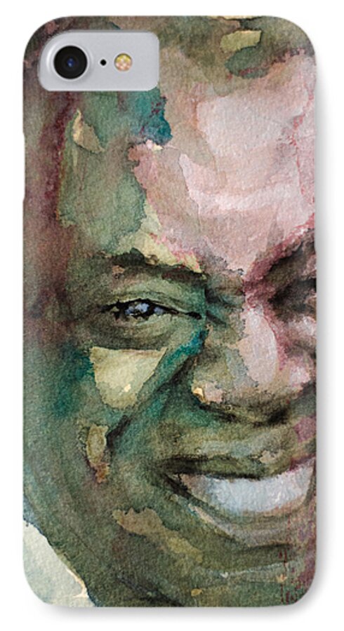 Louis Armstrong iPhone 7 Case featuring the painting Louis Armstrong by Laur Iduc