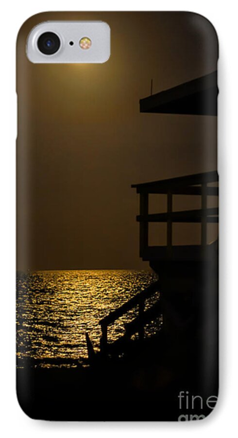 Miami Beach iPhone 7 Case featuring the photograph Lovers Moon by Rene Triay FineArt Photos