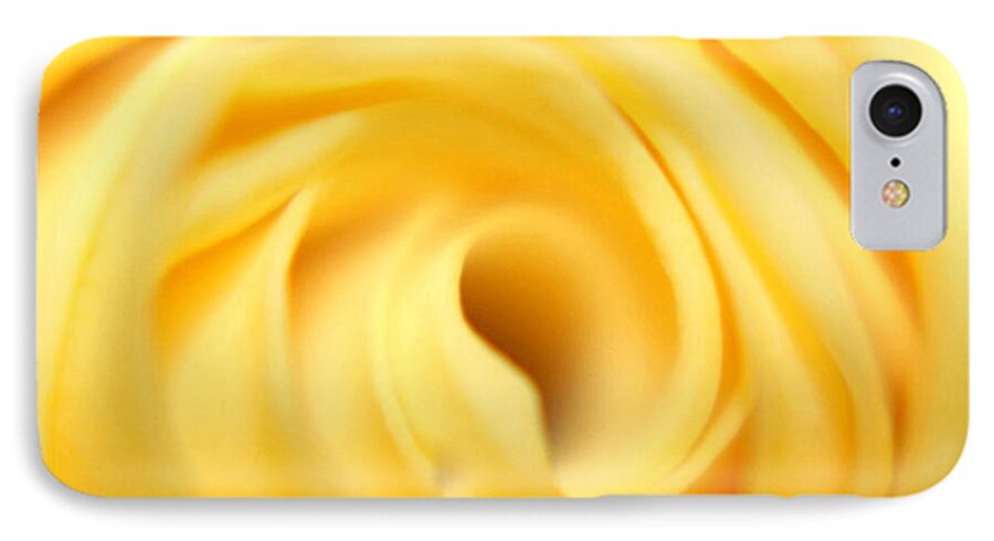 Macro Yellow Rose iPhone 7 Case featuring the photograph Macro Yellow Rose by Femina Photo Art By Maggie