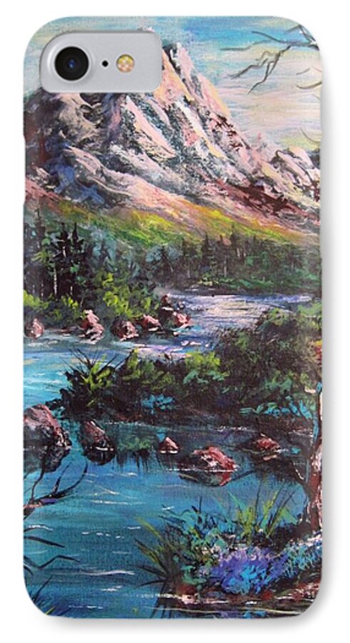 Landscapes iPhone 7 Case featuring the painting Majestic by Megan Walsh