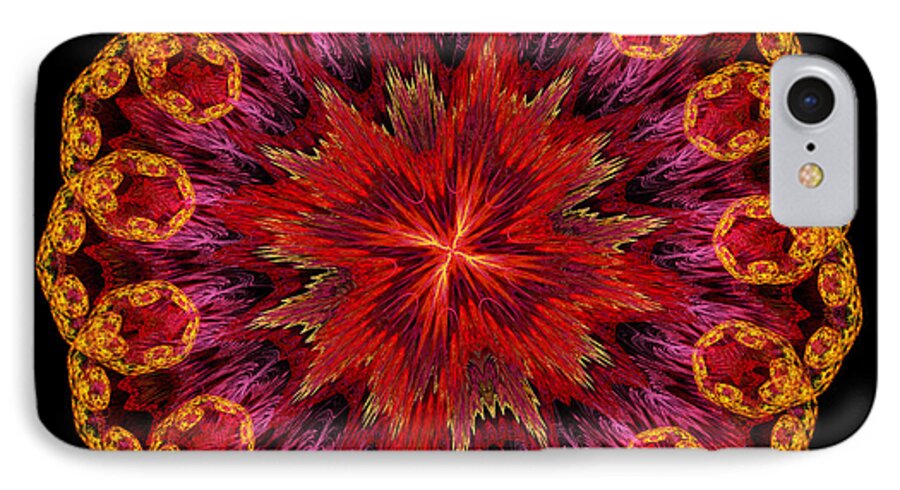 Mandala iPhone 7 Case featuring the digital art Mandala of love by Martin Capek