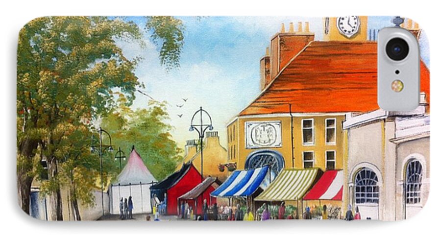 Market iPhone 7 Case featuring the painting Markets on High Street by Helen Syron