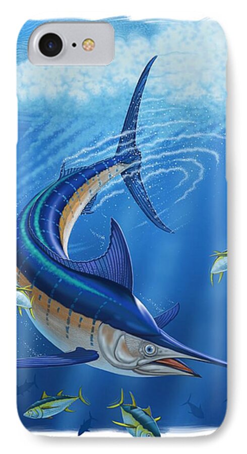 Marine iPhone 7 Case featuring the digital art Marlin by Scott Ross