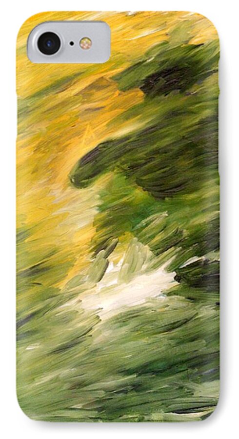 Abstract iPhone 7 Case featuring the painting Meditation by Randolph Gatling