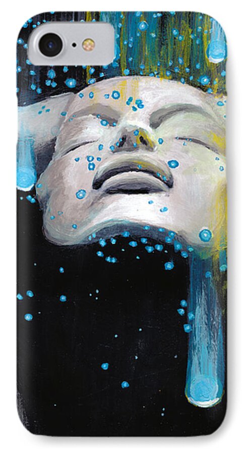 Denise iPhone 7 Case featuring the painting Meteor Shower by Denise Deiloh