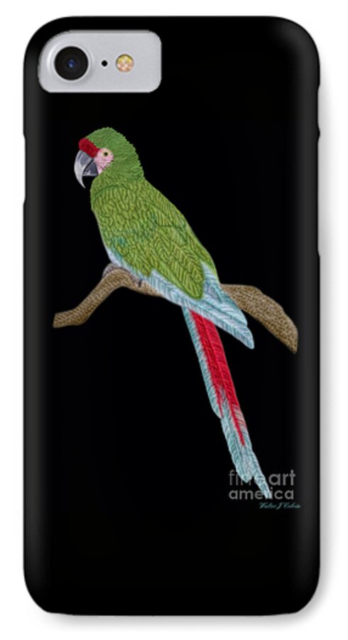 Military Macaw iPhone 7 Case featuring the digital art Military Macaw by Walter Colvin