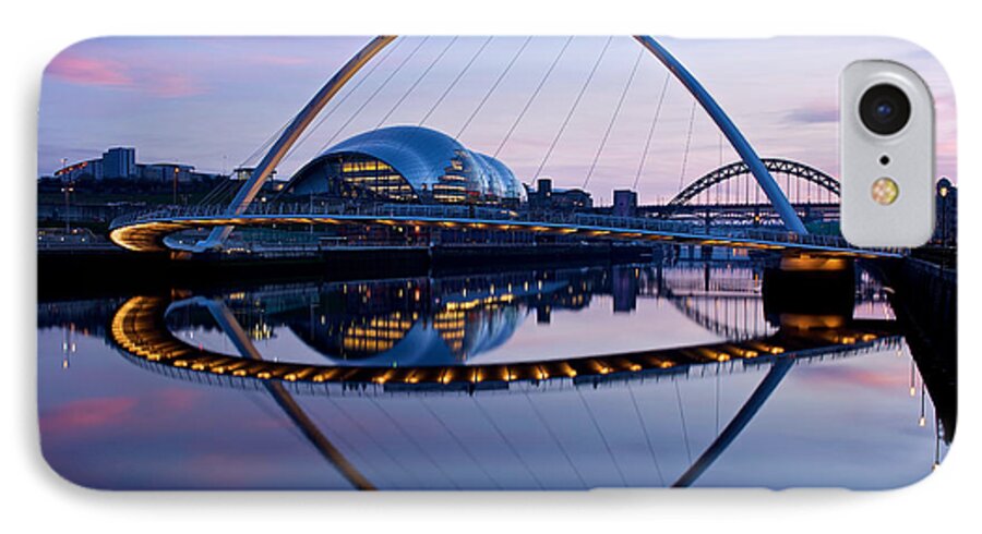 Newcastle iPhone 7 Case featuring the photograph Millenium Bridge sundown by Stephen Taylor