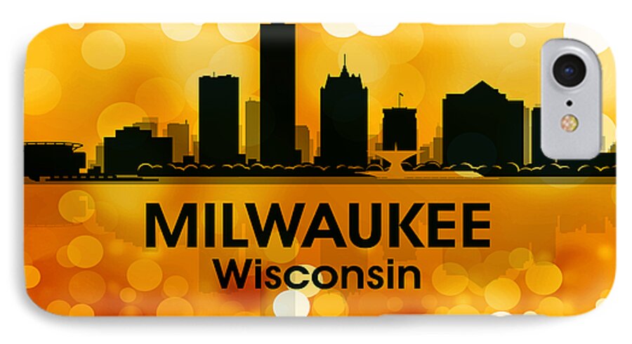 Milwaukee iPhone 7 Case featuring the mixed media Milwaukee WI 3 by Angelina Tamez