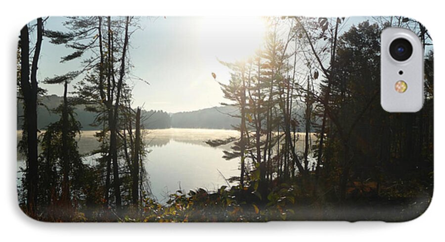 Sunrise iPhone 7 Case featuring the photograph Misty Autumn Morning by Margie Avellino