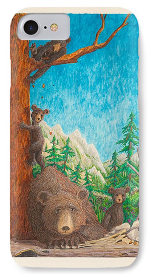 Bears iPhone 7 Case featuring the painting Momma by Matt Konar
