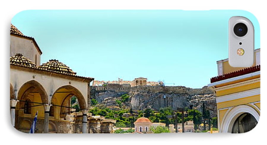 Greece iPhone 7 Case featuring the photograph Monastiraki - Athens by Corinne Rhode