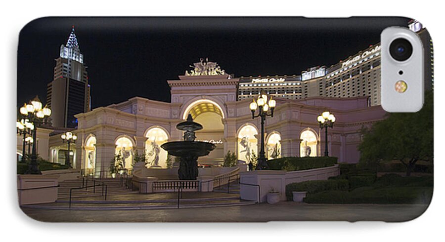 Strip iPhone 7 Case featuring the photograph Monte Carlo Resort - Las Vegas by Brendan Reals