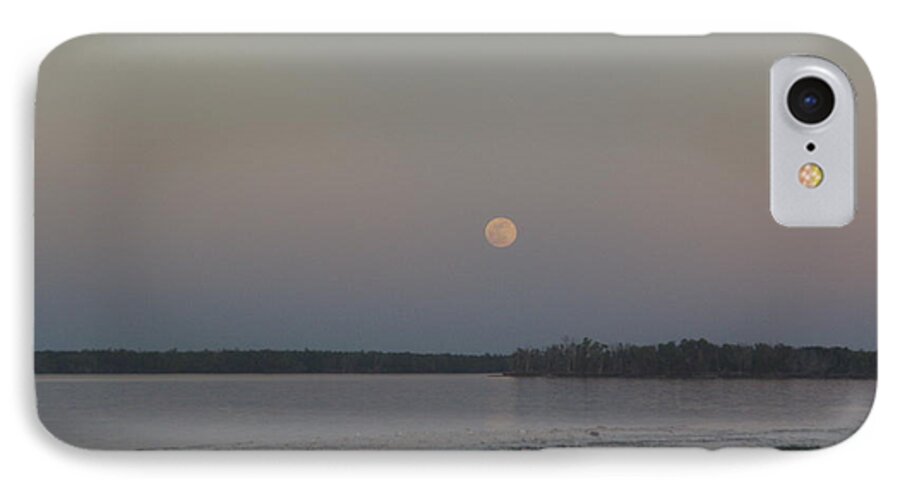 Moon iPhone 7 Case featuring the photograph Moon Haze by Robert Nickologianis
