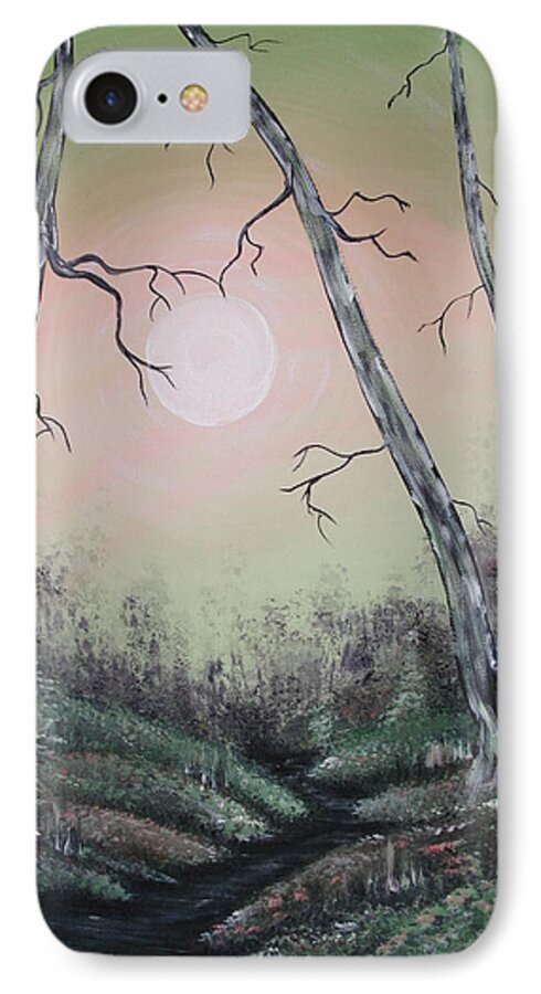 Moon iPhone 7 Case featuring the painting Moon Magic by Krystyna Spink