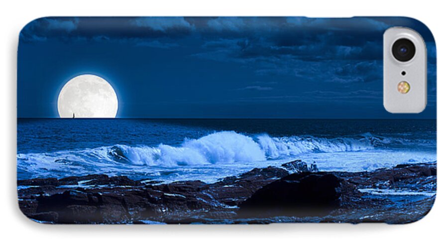Fred Larson iPhone 7 Case featuring the photograph Moonlight Sail by Fred Larson