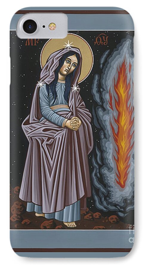 Mother Of God iPhone 7 Case featuring the painting Mother of God of Kosovo 087 by William Hart McNichols