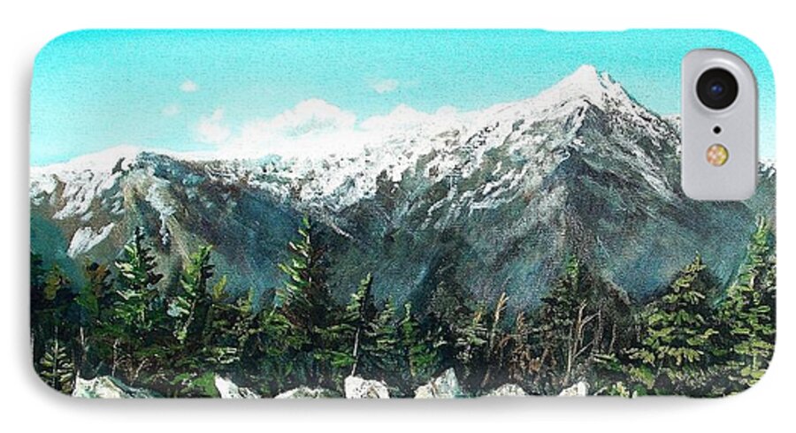 Mount Washington iPhone 7 Case featuring the painting Mount Washington by Shana Rowe Jackson