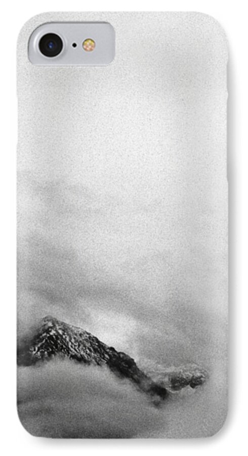 Misty Mountain iPhone 7 Case featuring the photograph Mountain peak in clouds by Peter V Quenter