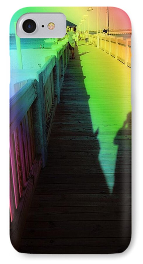 Photo iPhone 7 Case featuring the photograph MPrints- The Long Walk by M Stuart