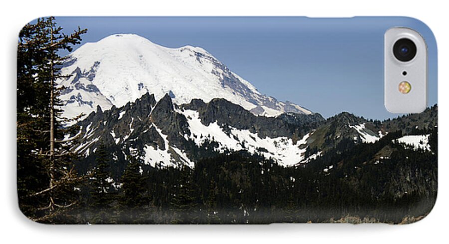 Mt. Rainer iPhone 7 Case featuring the photograph Mt Rainer from WA-410 by Edward Hawkins II